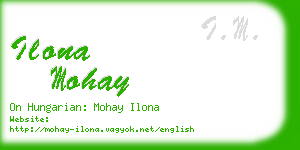 ilona mohay business card